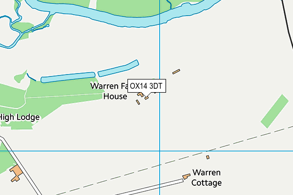 OX14 3DT map - OS VectorMap District (Ordnance Survey)