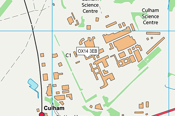 OX14 3EB map - OS VectorMap District (Ordnance Survey)