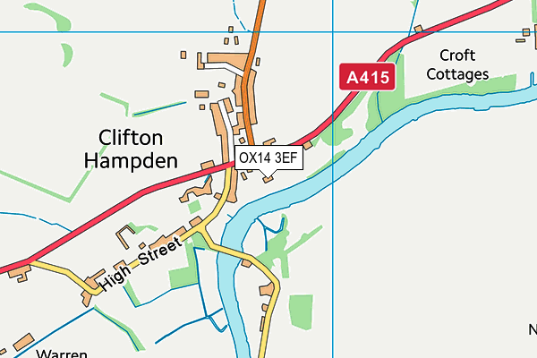 OX14 3EF map - OS VectorMap District (Ordnance Survey)