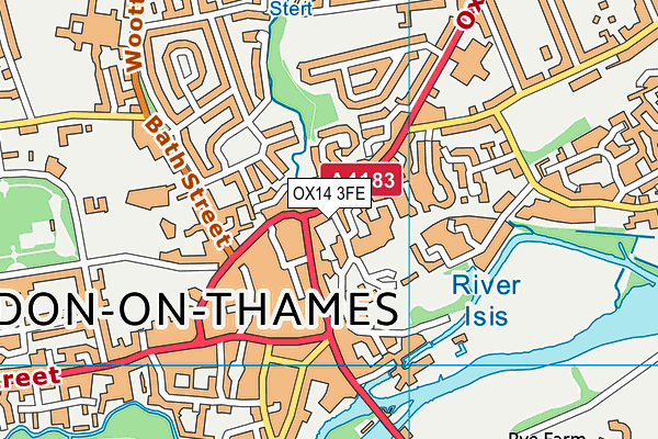 OX14 3FE map - OS VectorMap District (Ordnance Survey)