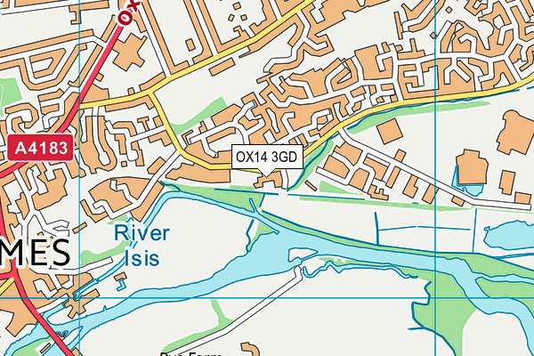 OX14 3GD map - OS VectorMap District (Ordnance Survey)