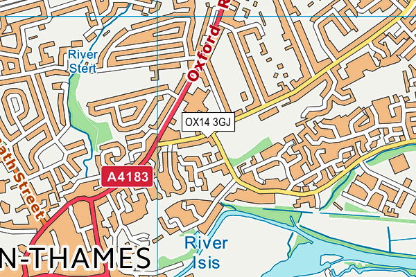 OX14 3GJ map - OS VectorMap District (Ordnance Survey)