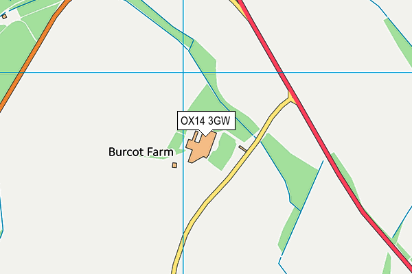 OX14 3GW map - OS VectorMap District (Ordnance Survey)