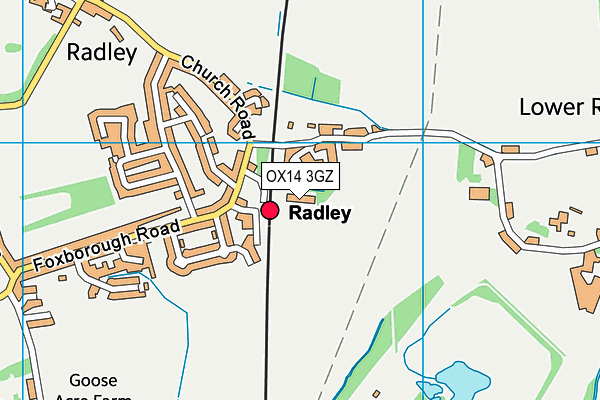 OX14 3GZ map - OS VectorMap District (Ordnance Survey)