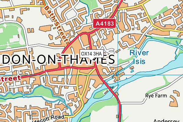 OX14 3HA map - OS VectorMap District (Ordnance Survey)