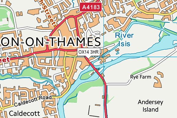 OX14 3HR map - OS VectorMap District (Ordnance Survey)