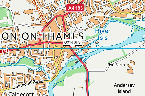 OX14 3HS map - OS VectorMap District (Ordnance Survey)