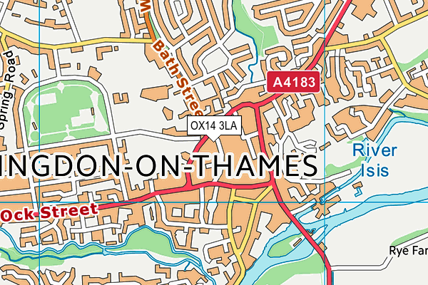 OX14 3LA map - OS VectorMap District (Ordnance Survey)