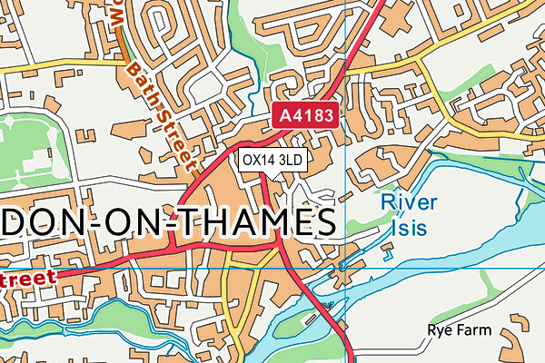 OX14 3LD map - OS VectorMap District (Ordnance Survey)