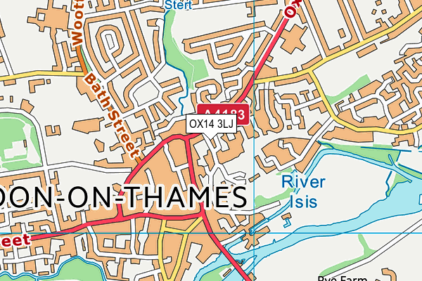 OX14 3LJ map - OS VectorMap District (Ordnance Survey)