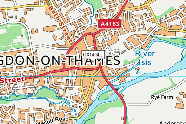 OX14 3LL map - OS VectorMap District (Ordnance Survey)