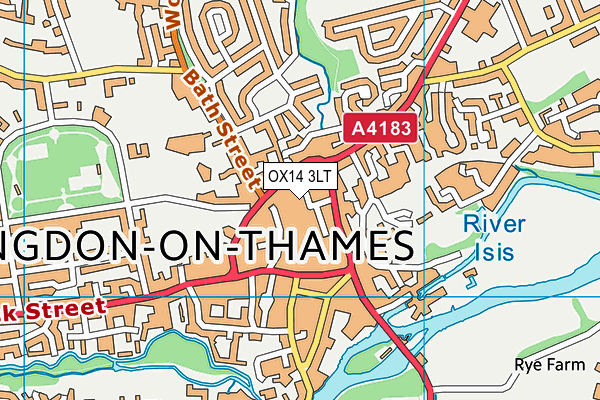 OX14 3LT map - OS VectorMap District (Ordnance Survey)