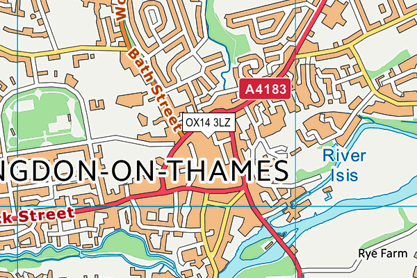 OX14 3LZ map - OS VectorMap District (Ordnance Survey)