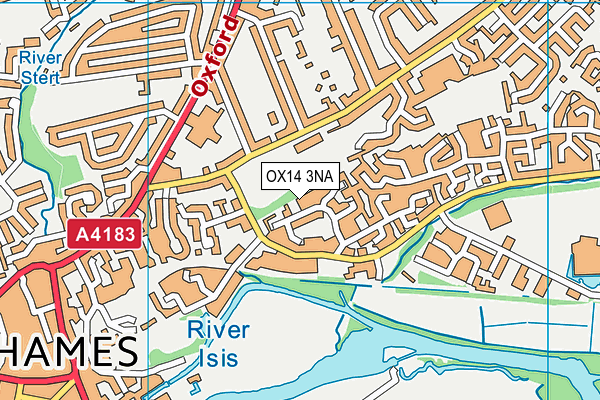 OX14 3NA map - OS VectorMap District (Ordnance Survey)