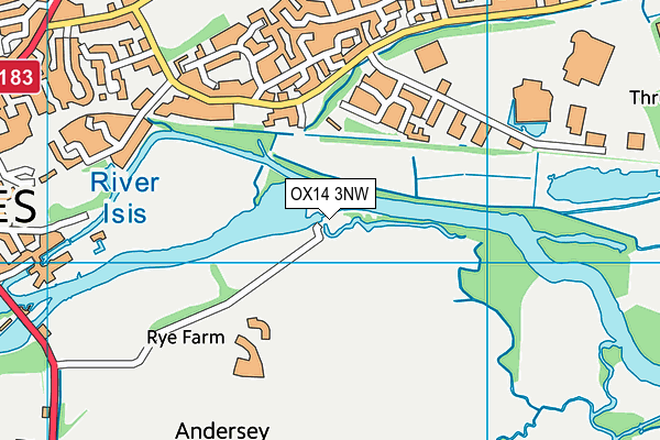 OX14 3NW map - OS VectorMap District (Ordnance Survey)