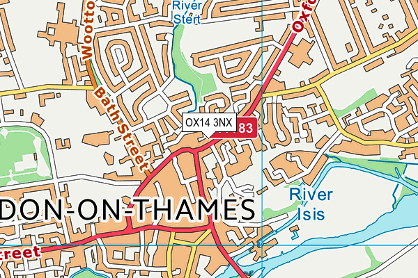 OX14 3NX map - OS VectorMap District (Ordnance Survey)