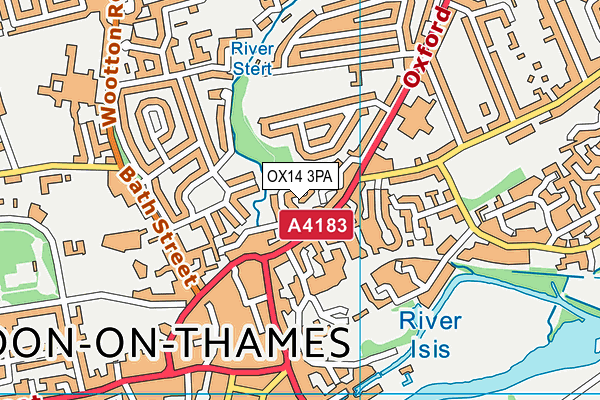 OX14 3PA map - OS VectorMap District (Ordnance Survey)