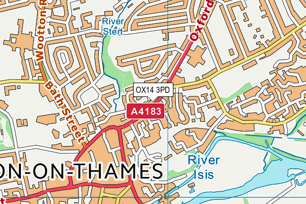 OX14 3PD map - OS VectorMap District (Ordnance Survey)