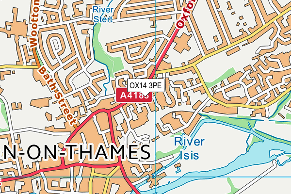 OX14 3PE map - OS VectorMap District (Ordnance Survey)