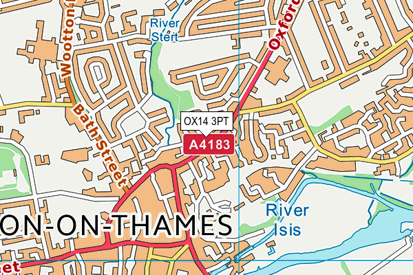 OX14 3PT map - OS VectorMap District (Ordnance Survey)