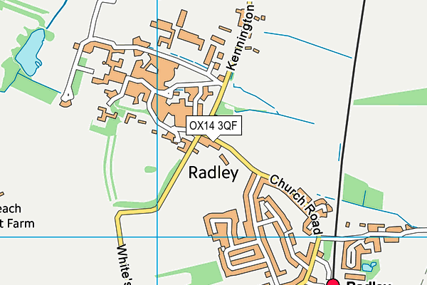 Radley C Of E Primary School map (OX14 3QF) - OS VectorMap District (Ordnance Survey)