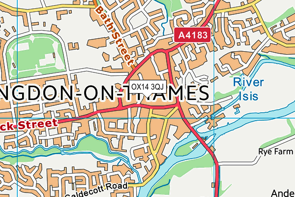 OX14 3QJ map - OS VectorMap District (Ordnance Survey)