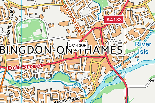 OX14 3QP map - OS VectorMap District (Ordnance Survey)