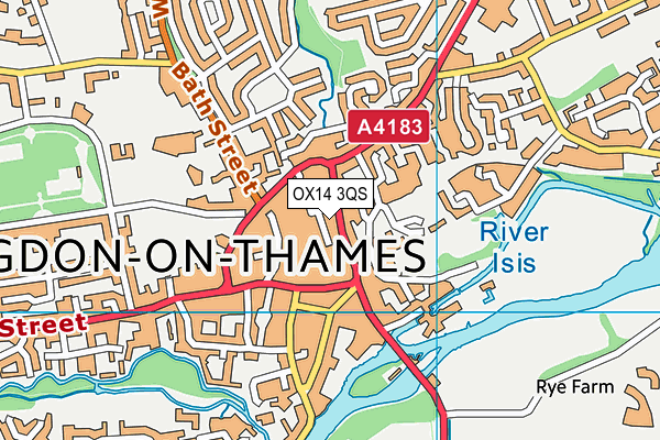 OX14 3QS map - OS VectorMap District (Ordnance Survey)