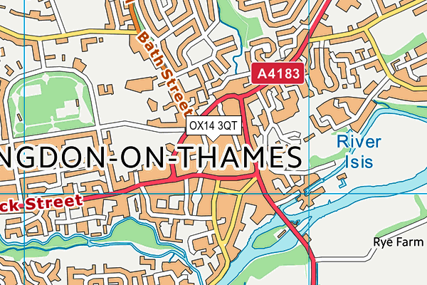 OX14 3QT map - OS VectorMap District (Ordnance Survey)