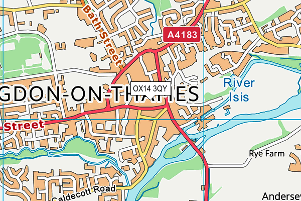 OX14 3QY map - OS VectorMap District (Ordnance Survey)