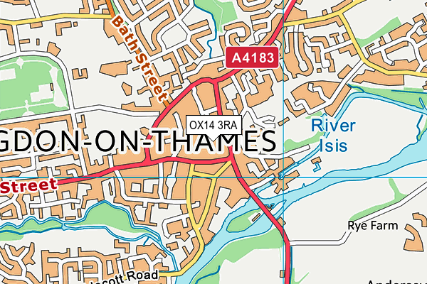 OX14 3RA map - OS VectorMap District (Ordnance Survey)