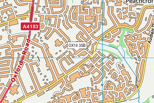 OX14 3SB map - OS VectorMap District (Ordnance Survey)