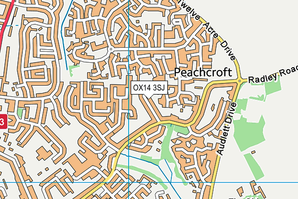 OX14 3SJ map - OS VectorMap District (Ordnance Survey)
