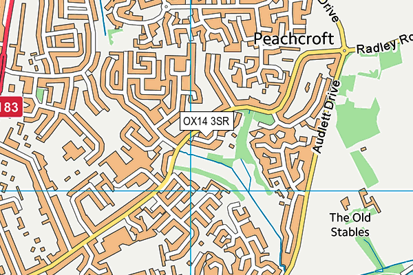 OX14 3SR map - OS VectorMap District (Ordnance Survey)