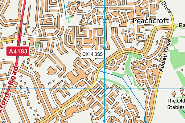 OX14 3SS map - OS VectorMap District (Ordnance Survey)