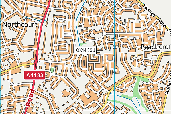 OX14 3SU map - OS VectorMap District (Ordnance Survey)