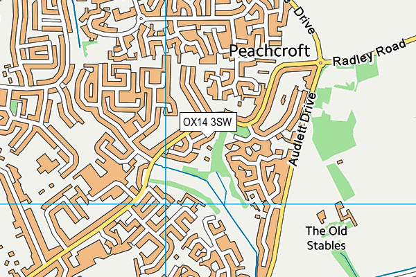 OX14 3SW map - OS VectorMap District (Ordnance Survey)
