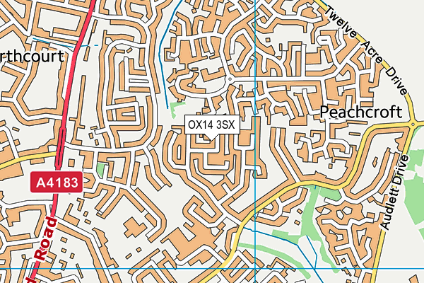 OX14 3SX map - OS VectorMap District (Ordnance Survey)