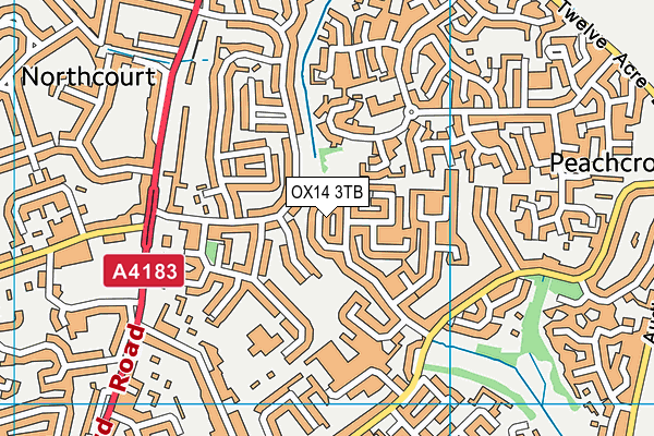 OX14 3TB map - OS VectorMap District (Ordnance Survey)