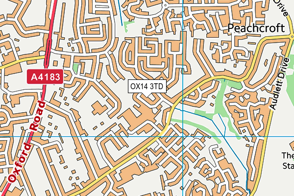 OX14 3TD map - OS VectorMap District (Ordnance Survey)