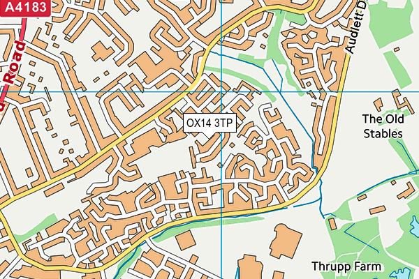 OX14 3TP map - OS VectorMap District (Ordnance Survey)