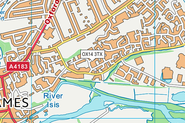 OX14 3TX map - OS VectorMap District (Ordnance Survey)