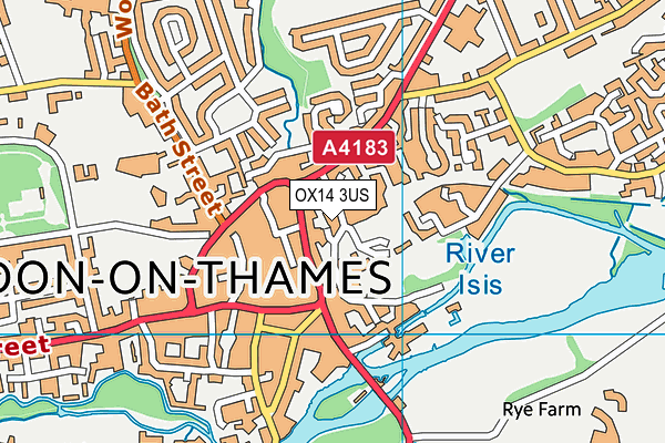OX14 3US map - OS VectorMap District (Ordnance Survey)