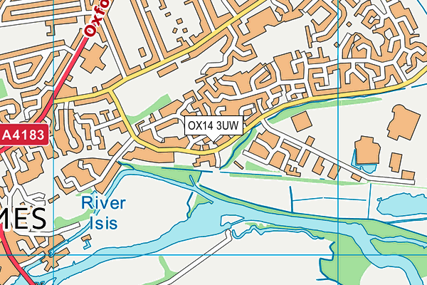 OX14 3UW map - OS VectorMap District (Ordnance Survey)