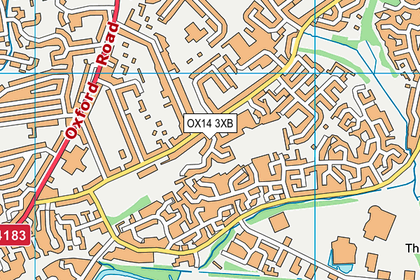 OX14 3XB map - OS VectorMap District (Ordnance Survey)