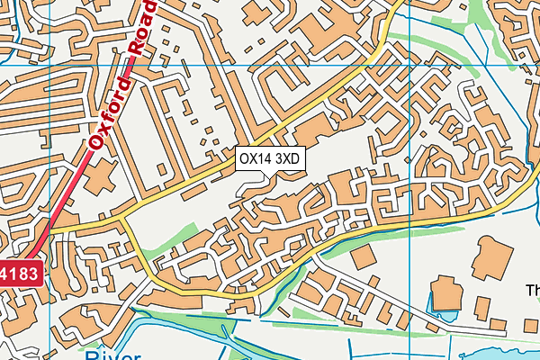 OX14 3XD map - OS VectorMap District (Ordnance Survey)