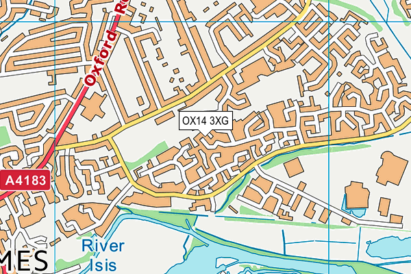 OX14 3XG map - OS VectorMap District (Ordnance Survey)