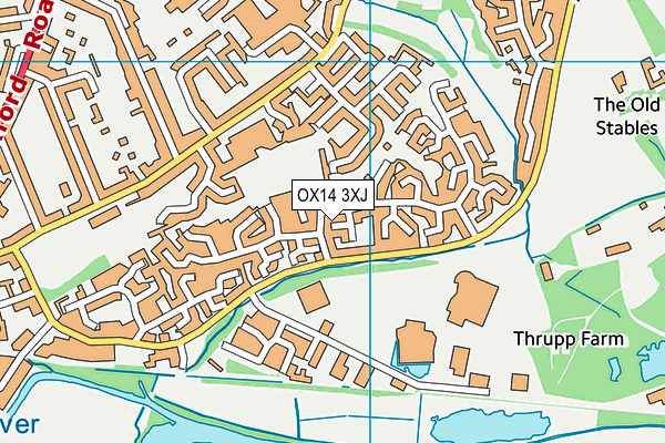 OX14 3XJ map - OS VectorMap District (Ordnance Survey)