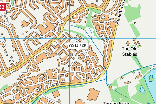 OX14 3XR map - OS VectorMap District (Ordnance Survey)