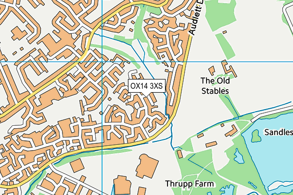 OX14 3XS map - OS VectorMap District (Ordnance Survey)